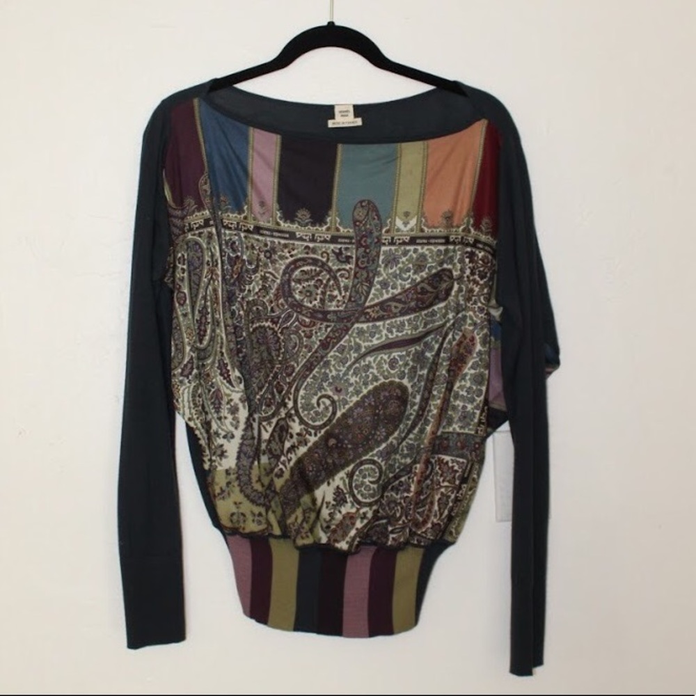 Hermès Cashmere & Silk Long Sleeved Blouse